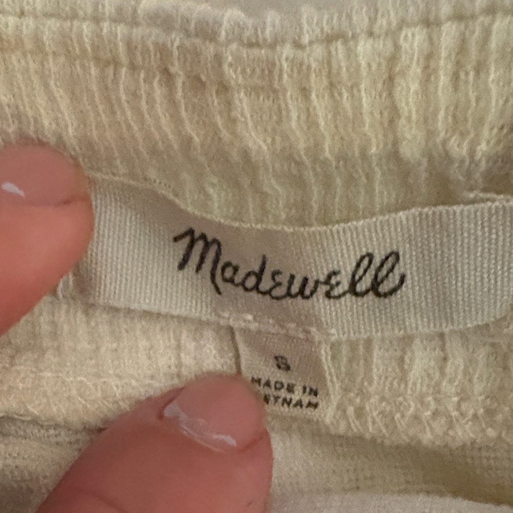 Madewell Elegant Cream Women's Top - Picture 3 of 6